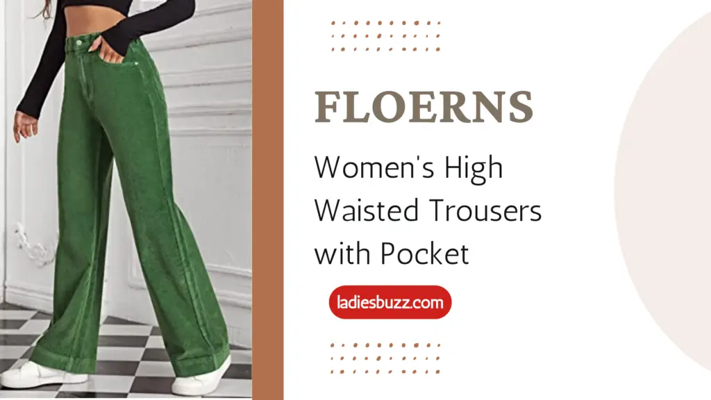 Floerns Women's High Waisted Trousers with Pocket 