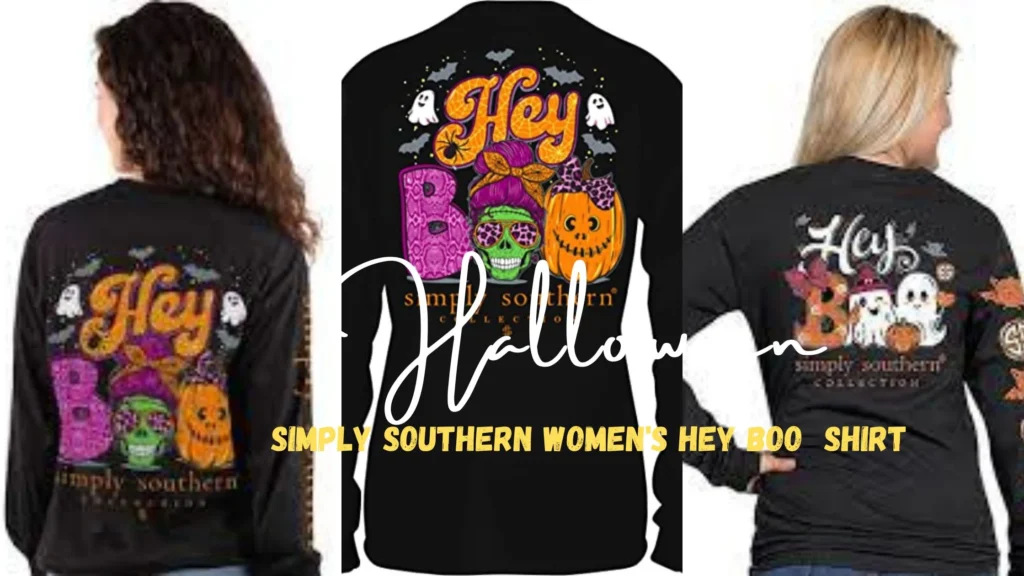Simply Southern Women's Hey Boo Halloween Shirt