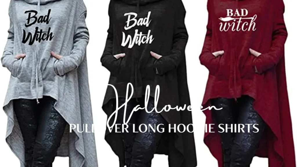 Women's Witch Halloween Pullover Long Hoodie shirts