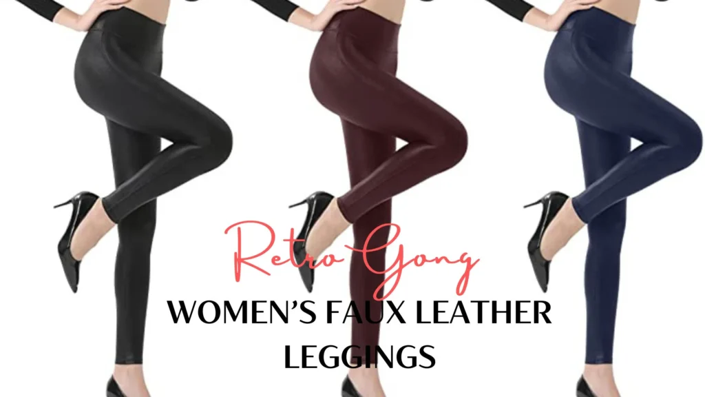 Retro Gong Women’s Faux Leather Leggings