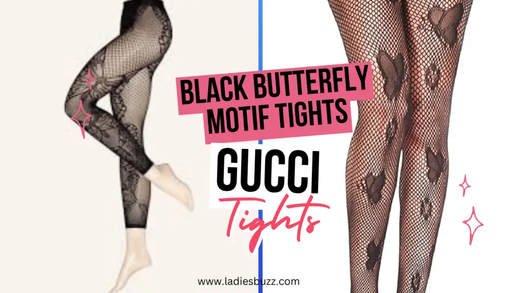 GUCCI Black Butterfly Motif Tights