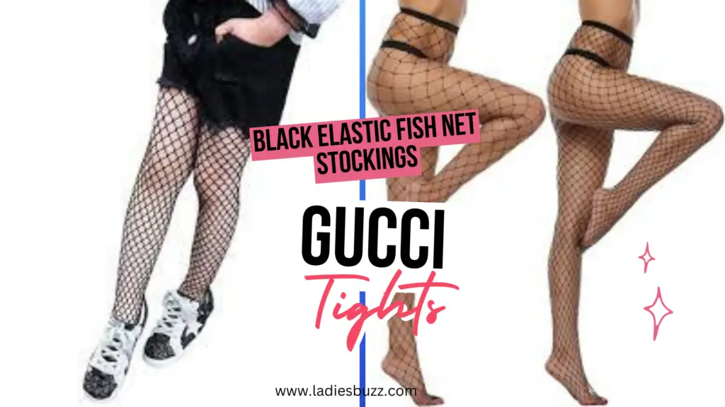 Gucci Black Elastic Fish Net Stockings Tights