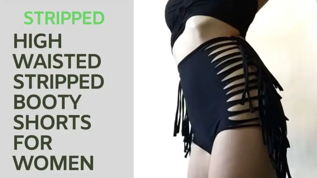 High Waisted Stripped Booty Shorts for women