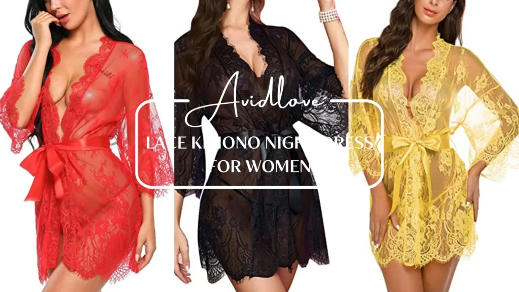 Avidlove Lace Kimono Night Dress for women