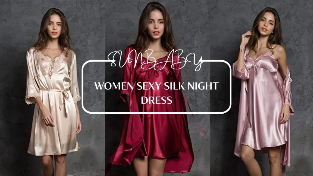SUNBABY Women Sexy Silk night dress