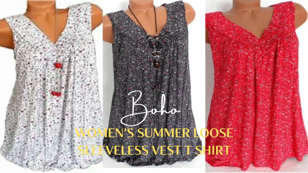 Women’s Summer Loose Sleeveless Vest T Shirt