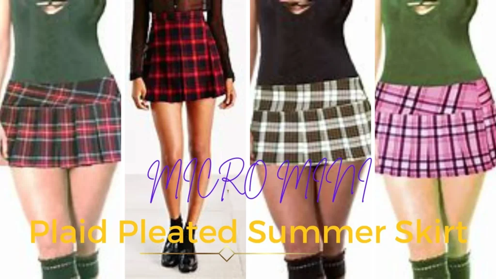 MICRO MINI Plaid Pleated Summer Skirt