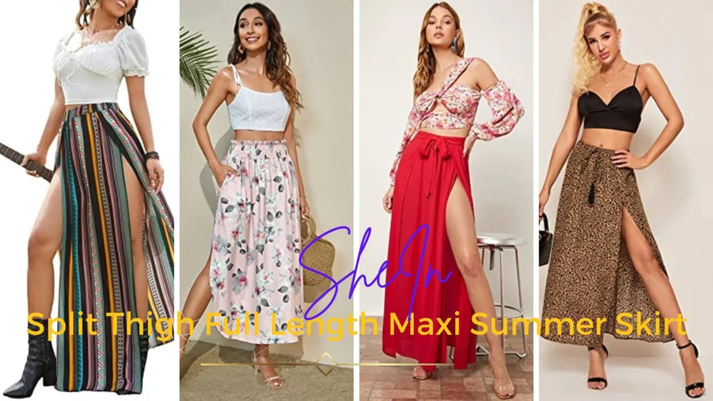 SheIn Split Thigh Full Length Maxi Summer Skirt