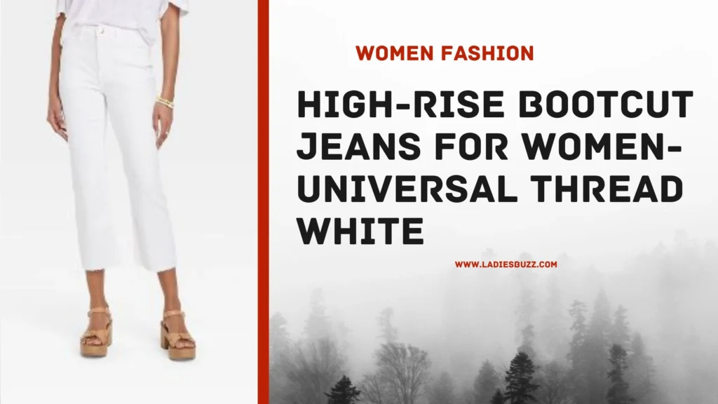 High-Rise Bootcut Jeans for women-Universal Thread White