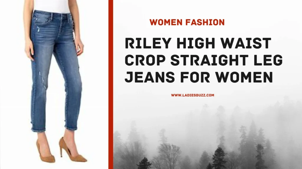Riley High Waist Crop Straight Leg Jeans for Women