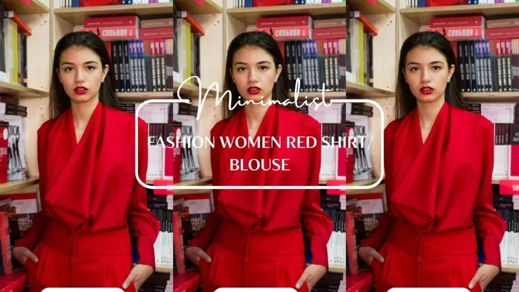 Minimalist Fashion Women Red Shirt/ Blouse