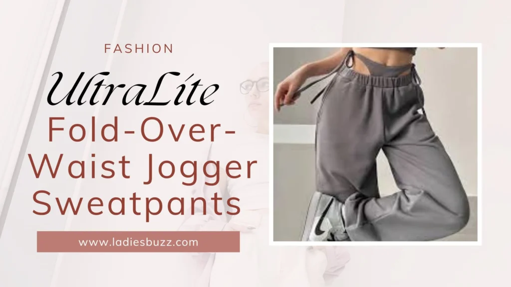 Ultralight Fold-Over-Waist Jogger Sweatpants for Girls