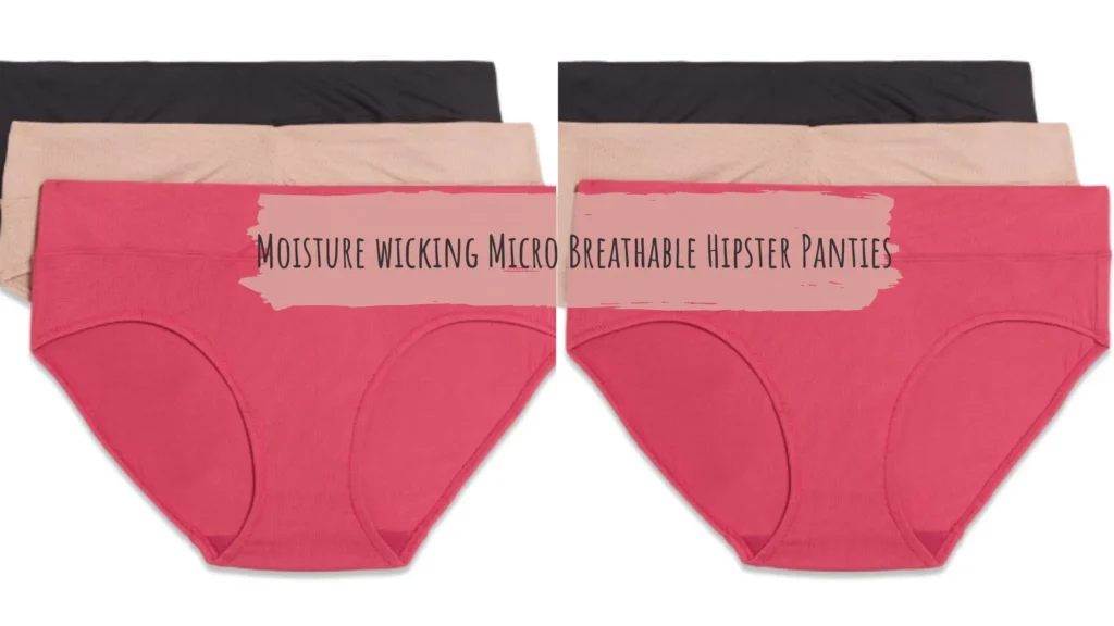 Moisture wicking Micro Breathable Hipster Panties for women