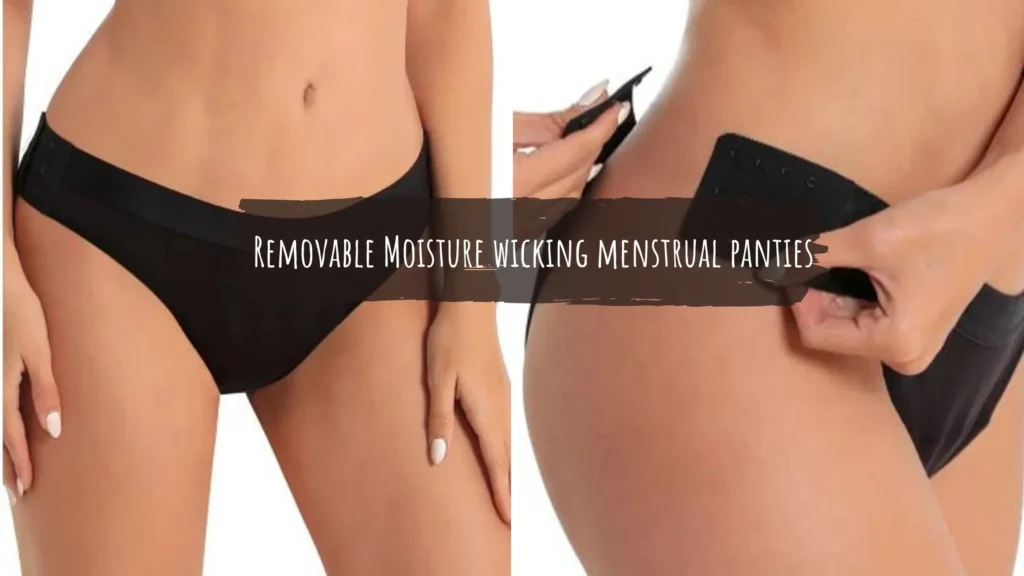Removable Moisture wicking menstrual panties for women