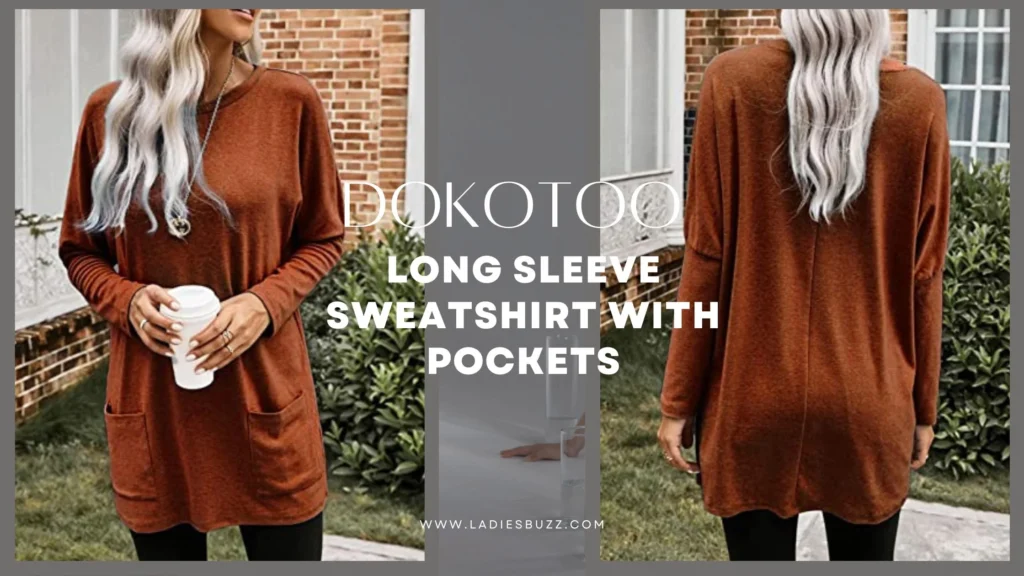 Dokotoo Long Sleeve Sweatshirt with Pockets