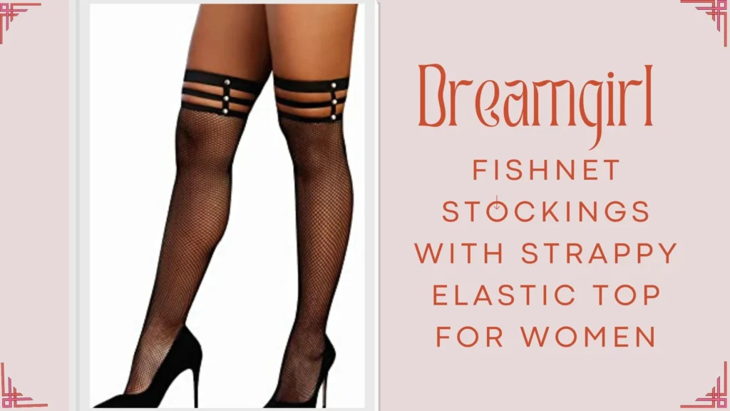 Dreamgirl Fishnet Stockings with Strappy Elastic Top for Women