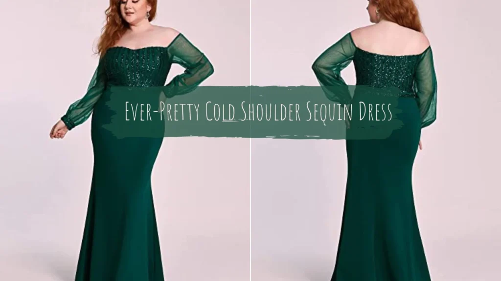Ever-Pretty Cold Shoulder Sequin Dress for women