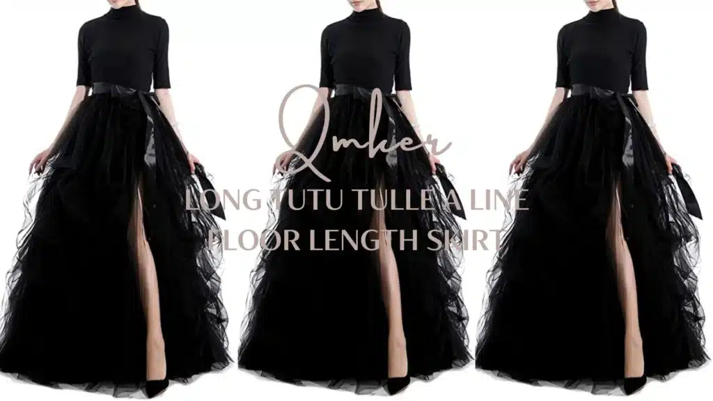 Qmker Long Tutu Tulle A Line Floor Length Skirt